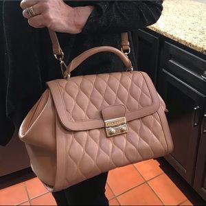 Vera Bradley Leather Stella Satchel (Nude)